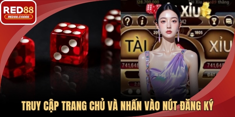 Người chơi cần truy cập trang chủ và nhấn vào nút đăng ký